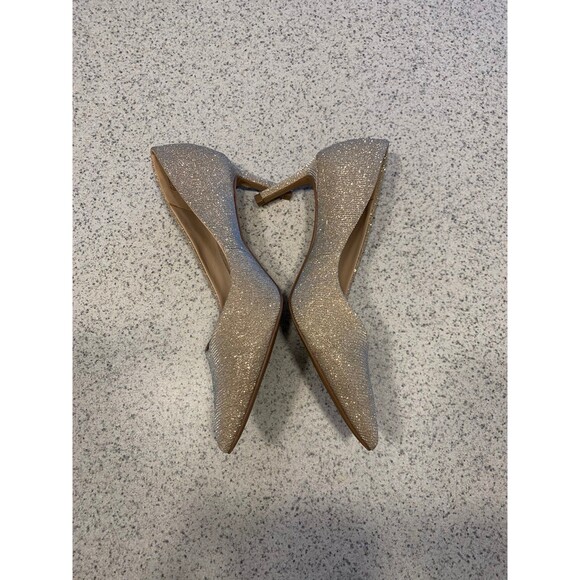 Womens Kelly & Katie gold sparkle heels 6 - Picture 4 of 10